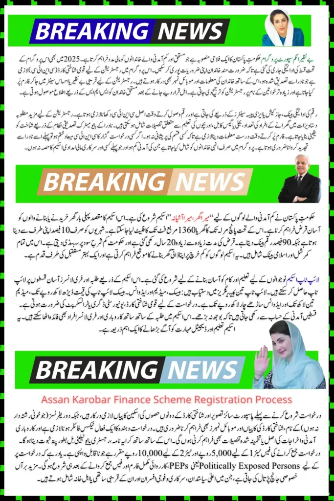 Maryam Nawaz all Punjab Programs Details Step by Step & BISP Program Info