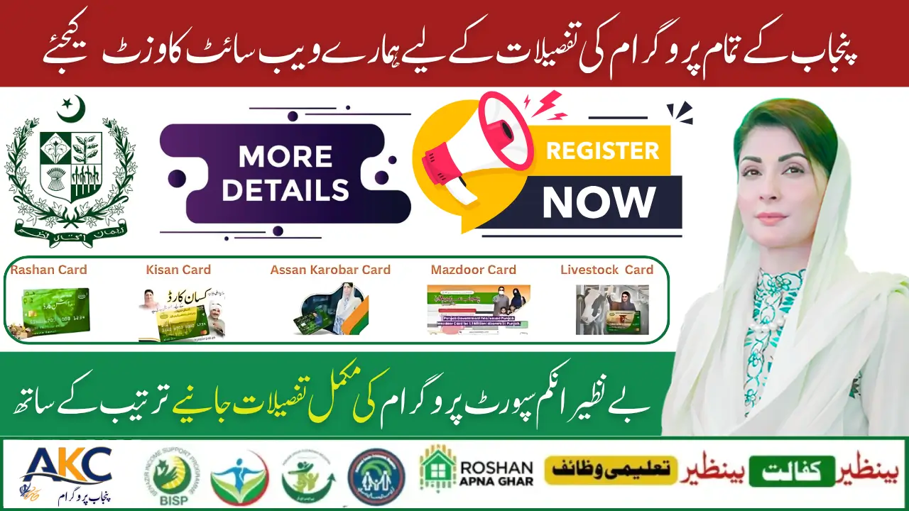 Maryam Nawaz all Punjab Programs Details Step by Step & BISP Program Info