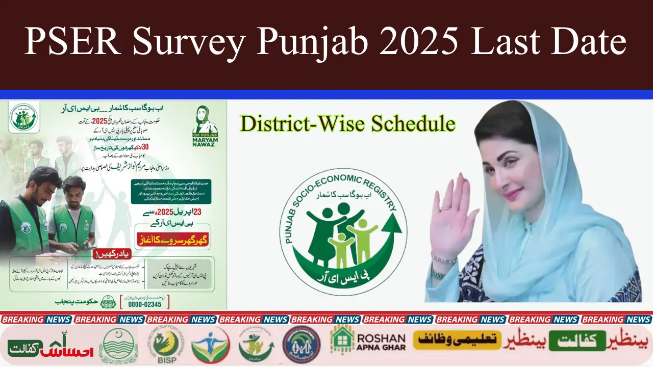 PSER Survey Punjab 2025 Last Date & District-Wise Schedule