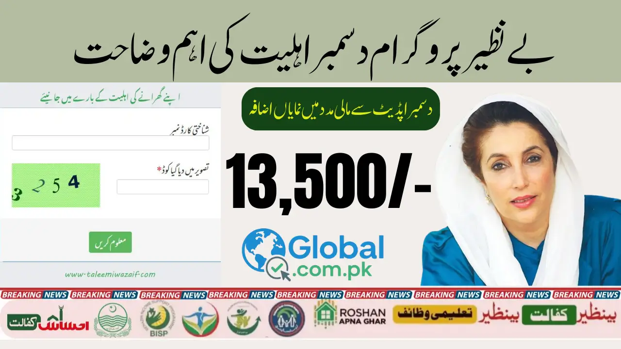 BISP Eligibility December Update Step-by-Step CNIC Verification