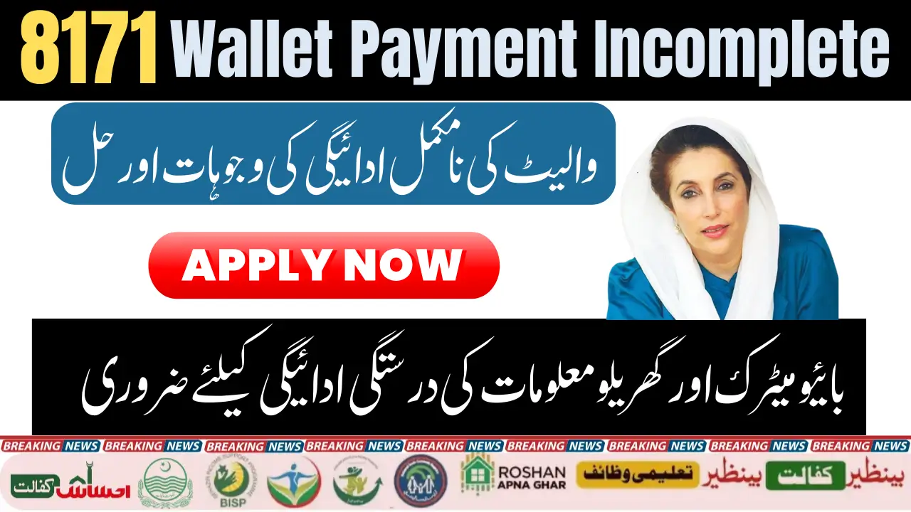 8171 Wallet Payment Incomplete & Check Completing Verification Process