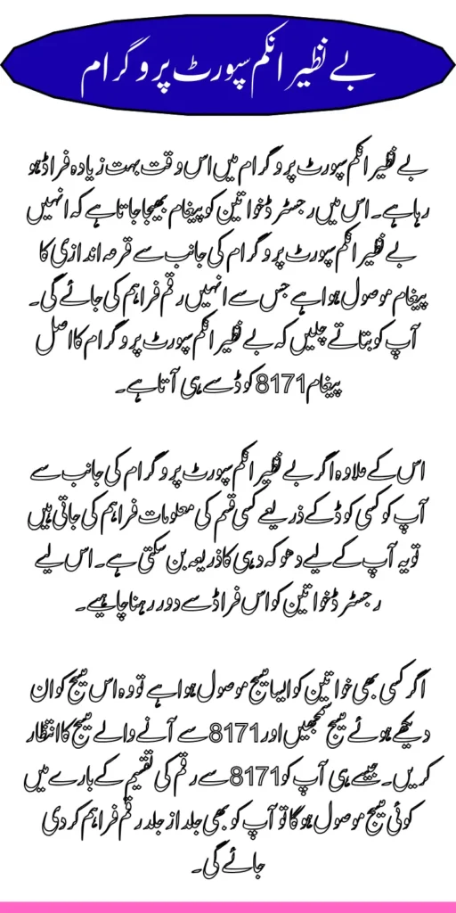 BISP Information Becoming a Tool for Fraud Families Must Stay Alert