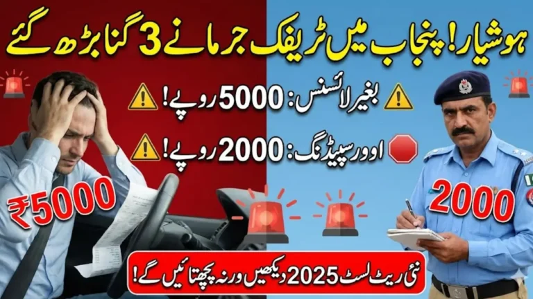 Check New Traffic Fines Rules and Rate in Punjab Step by Step