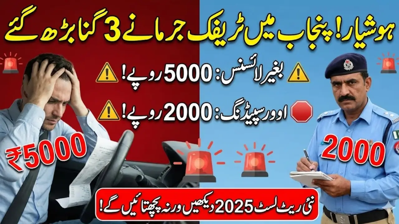Check New Traffic Fines Rules and Rate in Punjab Step by Step
