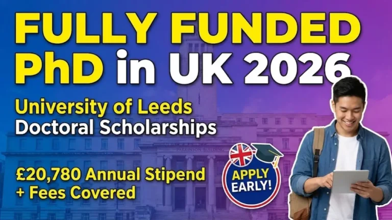 Leeds Doctoral Scholarships 2026  Fully Funded PhD Positions & Check Applications Details