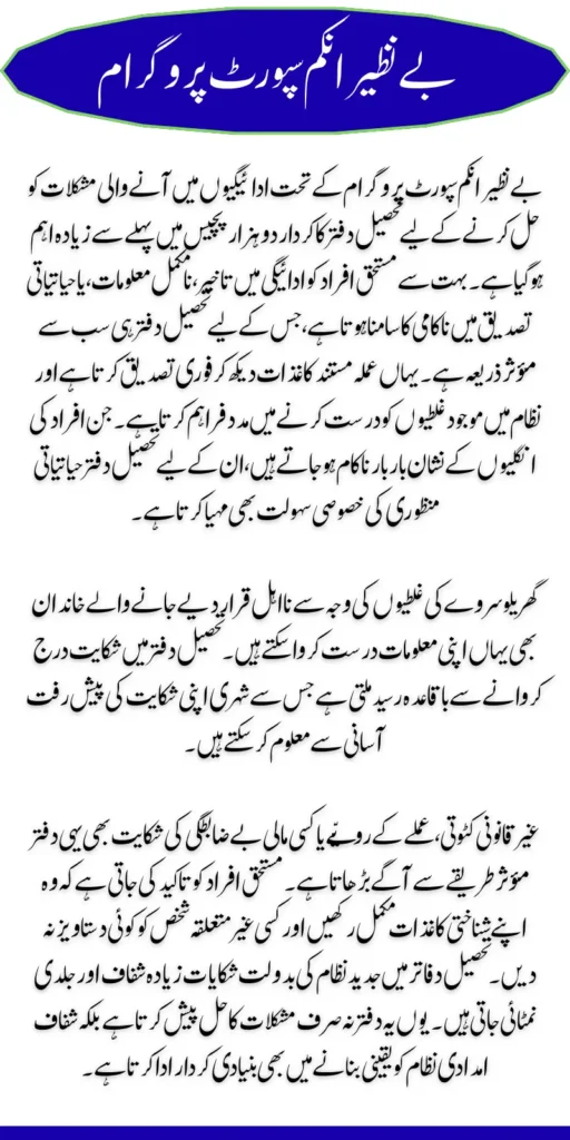 BISP Payment Complaint Process 2025 Through Nearest BISP Tehsil Office