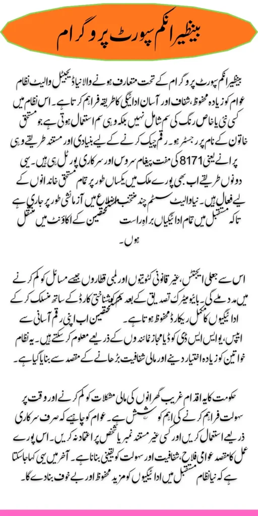 BISP Violet SIM Payment Procedure & Check New Easy Mathod