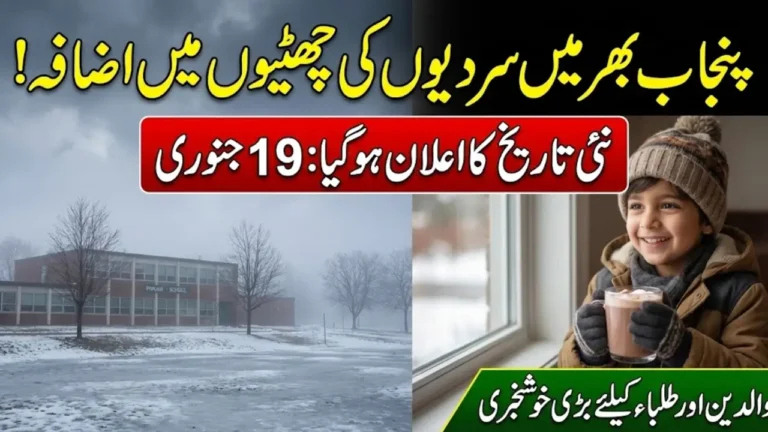 Punjab Government Decides to Extend Winter Vacations: Minister of Education Sikandar Hayat