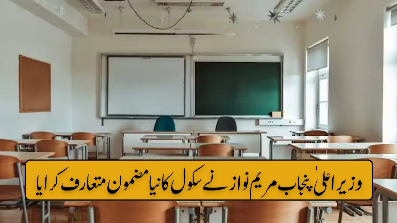 Chief Minister Maryam Nawaz Punjab Introduces New School Subject